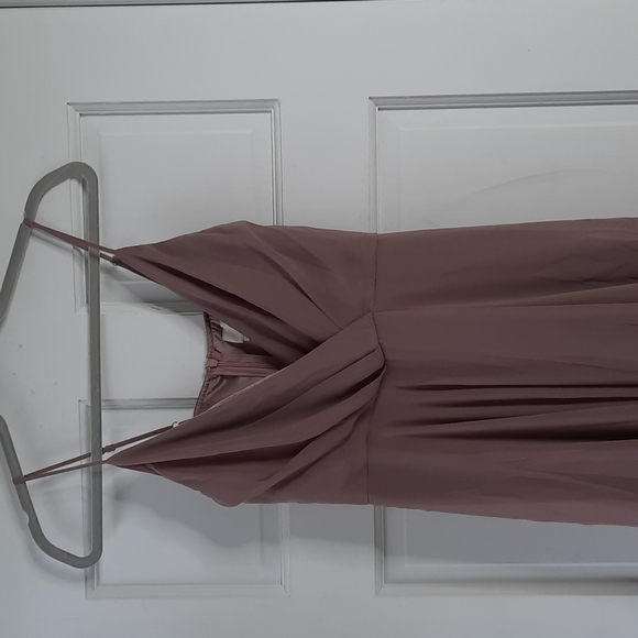 violet grey bridesmaid dress Purple Tulle Spaghetti Straps Bridesmaid Dresses, MBD153 main image 0